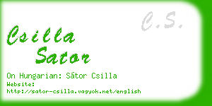 csilla sator business card